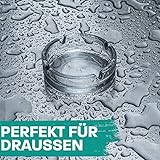 6 Aschenbecher Rund für Draussen aus Hitzebeständigem Glas 11cm | Stapelbar| Mit 4 Ablagestellen | Spülmaschinenfest - 4