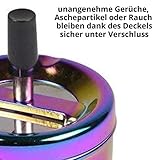 Drehascher Rainbow glänzend Ø 9 cm Ashtray bunt - 6