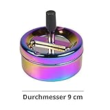 Drehascher Rainbow glänzend Ø 9 cm Ashtray bunt - 7