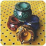 Simandra Marokkanischer Sturmaschenbecher Aschenbecher Keramik Windascher Ascher Orient Deko Color Grün - 5