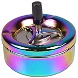 Drehascher Rainbow glänzend Ø 11 cm Ashtray bunt - 3