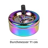 Drehascher Rainbow glänzend Ø 11 cm Ashtray bunt - 7