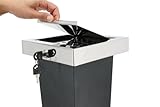 adorini Designer Standaschenbecher – 3 in 1 – Draußen und Drinnen Nutzbar 94 cm Hoch Schwarz und Silber Aschenbecher aus Hochwertigem Edelstahl mit Diebstahlschutz - 4