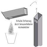 HISKA Standascher Aluminium Pulverbeschichtet (Anthrazit) - 6