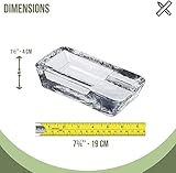 Pasabahce Zigarre Aschenbecher für Draussen | Handgearbeitet Kristallglas | Balkon Tisch Windundurchlässig Design - 2