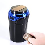 Auto Aschenbecher abnehmbare Auto Zigarettenanzünder mit blauen Licht rauchfreien USB-Ladekabel