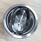 Land-Haus-Shop® Edelstahl Aschenbecher mit Deckel, Windascher mit Klappdeckel Windaschenbecher 11,8 cm Durchmesser - 4