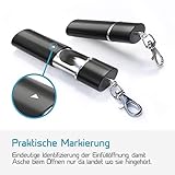 2 x Zigaretten Taschenascher Taschenaschenbecher geruchsdicht | Reise-Aschenbecher – Aschenbecher für unterwegs – Aschenbecher to go (Schwarz matt) (Schwarz matt) - 4