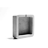 anaan geometrischer Aschenbecher aus Beton Design Innen-und Außenbereich Geometrisch modern Deko (Quadrat 9x9x3cm) - 8