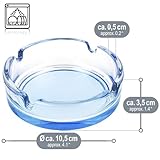 com-four® 4X Aschenbecher aus Glas – Bunte Glasaschenbecher für Zigaretten – Ascher für Privat und Gastronomie – aus 5 mm dickem Glas (04 Stück – Glas – bunter Boden) - 5