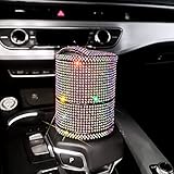 Bling Auto Aschenbecher,MoreChioce Glitzer Strass Zigarettenaschenbecher Tragbare LED Aschenbecher Rauchfreier Zylinder Getränkehalter Winddichter Zigarettenaschenbecher mit Deckel,Rosa - 5