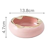 Aschenbecher aus Keramik, winddicht und leicht zu reinigen, Aschenbecher für Zuhause, Büro, drinnen und draußen, Rosa, 1 Stück - 2