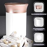 e-smoQ® Aschenbecher mit Deckel für elektronische Zigaretten IQOS 3 / 3 DUO Zubehör | Ashtray Für Auto, Büro, Zuhause und Draussen (Weiß) - 4