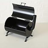 Aschenbecher Smoker Smoke Schwarz ca 20 cm Eisen zum Öffnen - 2