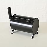 Aschenbecher Smoker Smoke Schwarz ca 20 cm Eisen zum Öffnen - 3