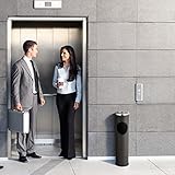 Ribelli Standaschenbecher auch als Abfalleimer für Innen + Außenbereich Standascher aus Metall – Windaschenbecher für Eingangsbereich, Farbe:schwarz - 2