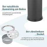 Ribelli Standaschenbecher auch als Abfalleimer für Innen + Außenbereich Standascher aus Metall – Windaschenbecher für Eingangsbereich, Farbe:schwarz - 3