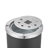 Ribelli Standaschenbecher auch als Abfalleimer für Innen + Außenbereich Standascher aus Metall – Windaschenbecher für Eingangsbereich, Farbe:schwarz - 8