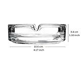 DESTALYA 2 Glas Aschenbecher, Cam Dekor Kulluk (Klar) - 4