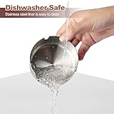 Aschenbecher mit Deckel, Hölzern Aschenbecher für Draussen Innen, Winddichter Geruchssicherer Aschenbecher mit Edelstahleinsatz, Desktop-Aschenbecher Ashtray für Home Office Balkon Partys Gartenbar - 5