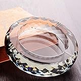 Nostalgie Aschenbecher-Kristallglas runde Kristall-Aschenbecher for Zigaretten Innen- oder Außenbereich, Tabletop Schöne Dekorationen (Color : 10cm) - 2