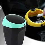 Wakauto Kunststoff-Aschenbecher mit Deckel aus flammwidrigem Material tragbarer Aschenbecher für die meisten Autotassenhalter (blau) - 8