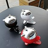 Tauzveok Interessanter Und Praktischer Aschenbecher,Aschenbecher Sturmaschenbecher Klemmaschenbecher Mit Klammer Zum Befestigen Am Tisch, Balkongeländer Etc,Schwarz - 3