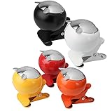 2 STÜCK Aschenbecher für Draußen, Ascher für den Garten,Windaschenbecher Balkon,Terrasse, zum Klemmen,Sturmaschenbecher mit Klemmfunktion,Outdoor,Klemmaschenbecher, Aschenbecher mit Deckel,C - 6