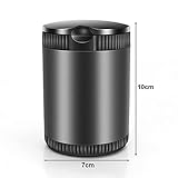 LYCXAMES Auto Aschenbecher, Edelstahl Aschenbecher mit Deckel, Tragbarer Fahrzeug Rauchfreien Aschenbecher Zigarette mit LED Beleuchtet für Autos Vans Outdoor Camping, Schwarz - 2