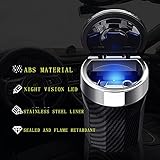LLDDSS Auto Aschenbecher. Auto-Aschenbecher mit LED-Lichtern mit Cover Creative Persönlichkeit bedeckte Auto in der Auto-Multifunktionsauto-Lieferung (Color Name : Carbon Fiber Pattern) - 6