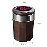 LLDDSS Auto Aschenbecher. Auto-Aschenbecher mit LED-Lichtern mit Cover Creative Persönlichkeit bedeckte Auto in der Auto-Multifunktionsauto-Lieferung (Color Name : Carbon Fiber Pattern) - 7