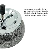 kogu Schleuderascher Aschenbecher Jumbo bauchig 17cm (Chrom/Steinlack) - 4