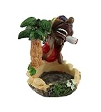 Budawi® Rasta Aschenbecher sitzender Rasta Man mit Joint und Hanfblatt Ashtray - 5