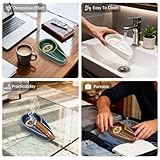 CIGARLOONG Zigarren Aschenbecher Single Classic Ceramic Aschenbecher Außen- oder Innenbereich(Kolorit:Black) - 8