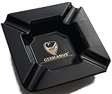 GERMANUS Großer Zigarrenascher Monument I Schwarz Gold, 22 x 22 x 5 cm - 2