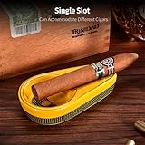 CIGARLOONG Zigarre Aschenbecher Single Classic Ceramic Aschenbecher Außen- oder Innenbereich(Kolorit:Yellow) - 3