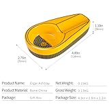 CIGARLOONG Zigarre Aschenbecher Single Classic Ceramic Aschenbecher Außen- oder Innenbereich(Kolorit:Yellow) - 6